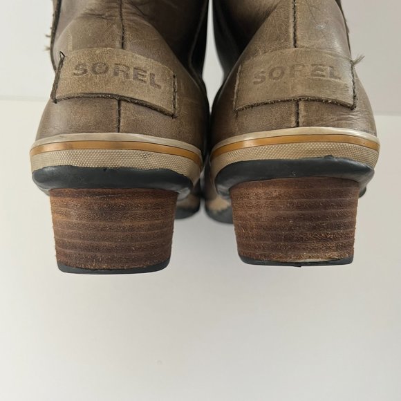 Sorel Women’s Brown/Green Waterproof Pull-On Slimboot Sz 11 - Picture 9 of 16
